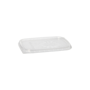 100 Deksel voor verpakkingsbekers, PP hoekig 0,6 cm x 8,1 cm x 10,8 cm transparant