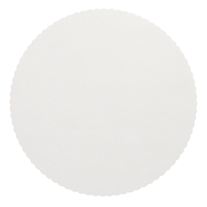 100 Taartranden, karton “pure” rond Ø 28 cm wit met kartel rand