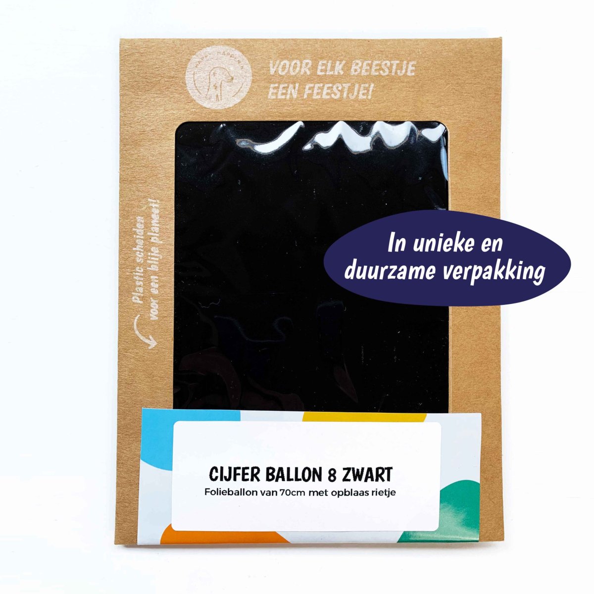 Folieballon Cijfer 8 – Zwart - Afbeelding 7