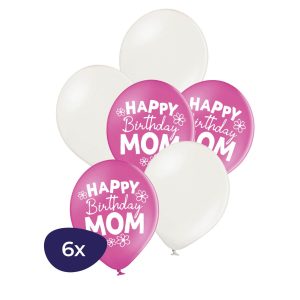 Happy Birthday Mom ballonnen – 6 St