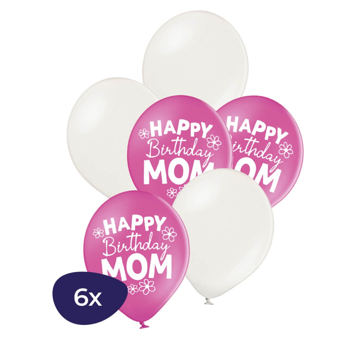 Happy Birthday Mom ballonnen – 6 St