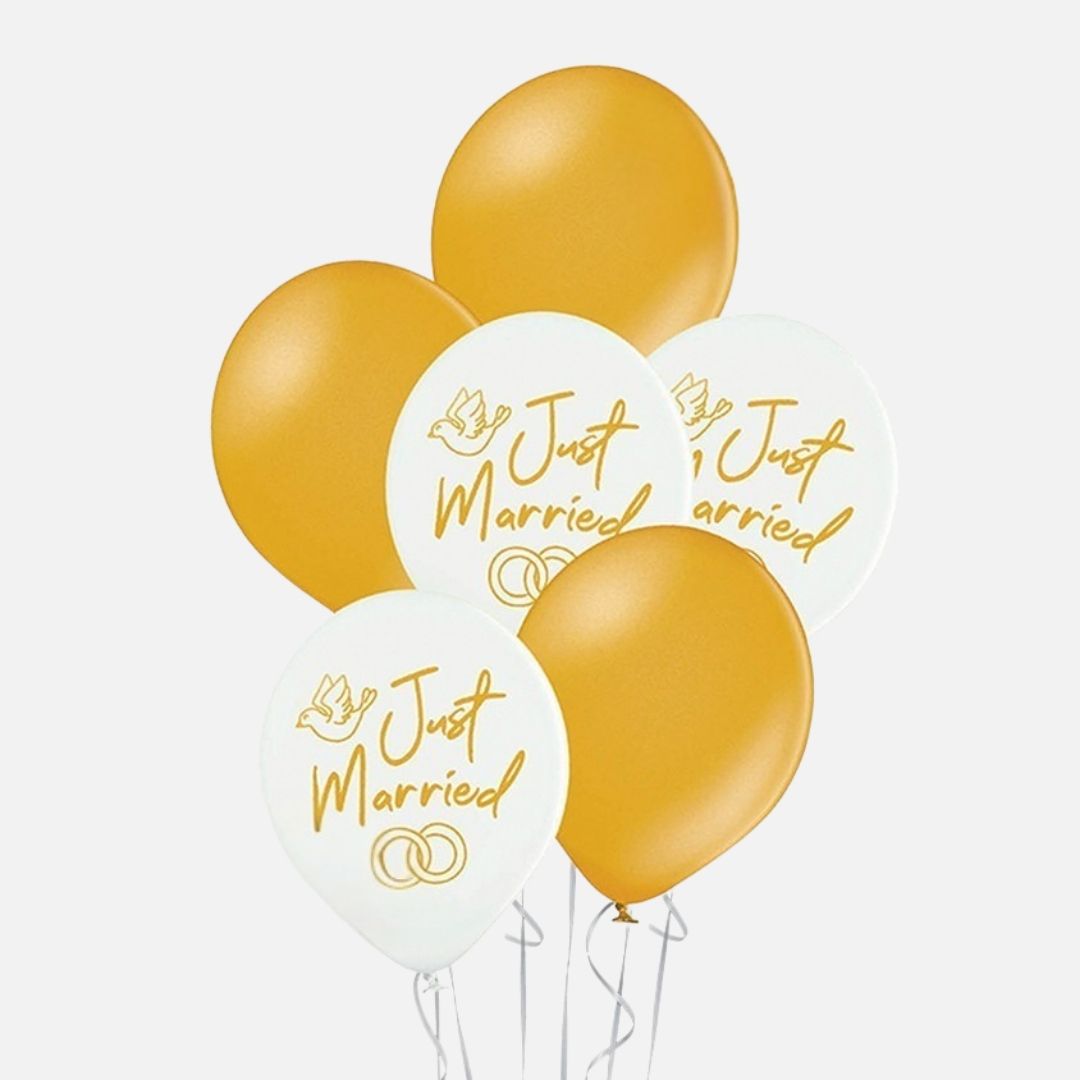 Just Married Ballonnen – 6 Stuks