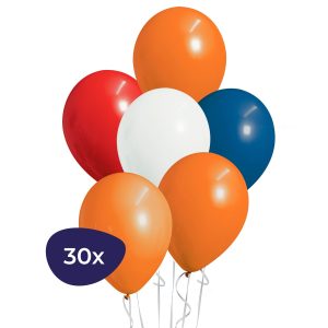Mix Oranje, Rood, Wit & Blauw – 30 Stuks