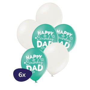 Happy Birthday Dad Ballonnen – 6 Stuks