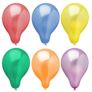 Ballonnen latex assorti kleuren Metallic set van 25