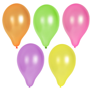 Ballonnen latex assorti kleuren Neon set van 10