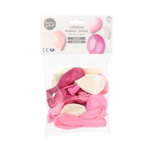 Ballonnen latex assorti kleuren Pink-Mix 16 stuks - Afbeelding 3