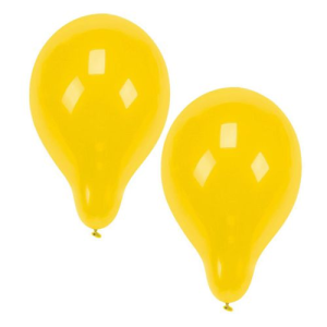 Ballonnen latex geel set van 10