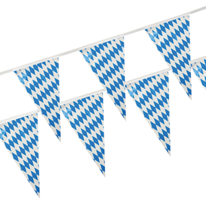 Wimpelguirlande folie Beiers blauw waterbestendig 10m