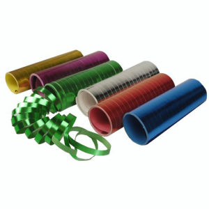 Serpentines papier Metallic assorti kleuren 4m