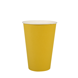 Drinkbekers papier geel 200ml set van 20