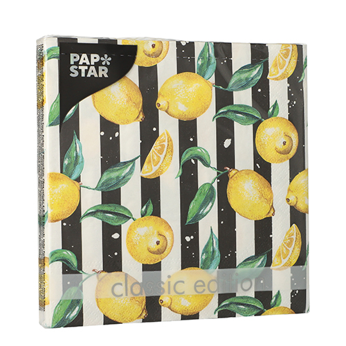 Servetten papier Citrus Lines set van 20 - Afbeelding 3