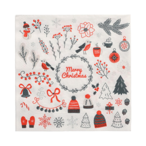 Servetten papier Winter Symbols set van 20