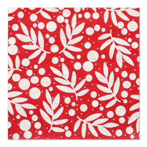 Servetten papier rood 33cm set van 30 Holly