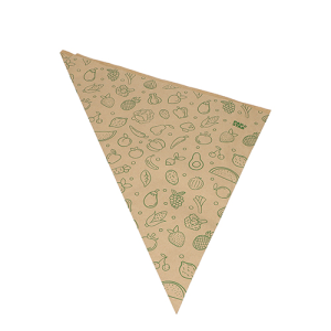 Puntzakken kraftpapier bruin set van 1000 Fruits & Vegs