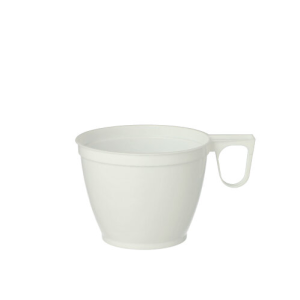 Koffiekopjes plastic wit set van 10 180ml