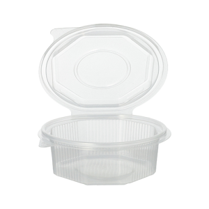 Verpakkingsbekers PP transparant met deksel set van 50 375ml