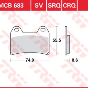 Remblokset Brembo Remklauw P4 30/34 TRW Carbon Ceramic Racing