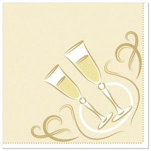 Servetten papier goud set van 50 Festive Moments