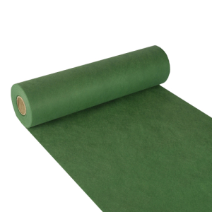 Tafellopers, stofkarakter, nonwoven “soft selection” 24 m x 40 cm donkergroen