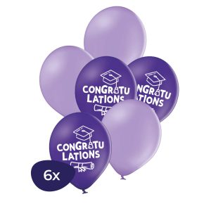 Geslaagd Ballonnen – Congratulations Ballonnen – 6 St