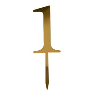 Gouden Cake Topper – Cijfer 1