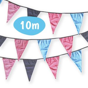 Vlaggenlijn Stof Blauw Rood – 10 meter