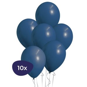 Donker Blauwe Ballonnen – 10 stuks  –  Geschikt voor Helium – Latex